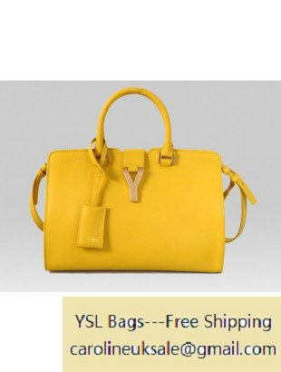 Saint Laurent Petit Cabas Y in Yellow Leather - Click Image to Close